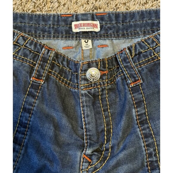 True Religion Big T Cargo Pants Women’s 29 Low Rise Baggy Jeans Embroidered Y2K - Picture 16 of 16